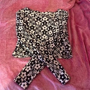 checkered flower crop top